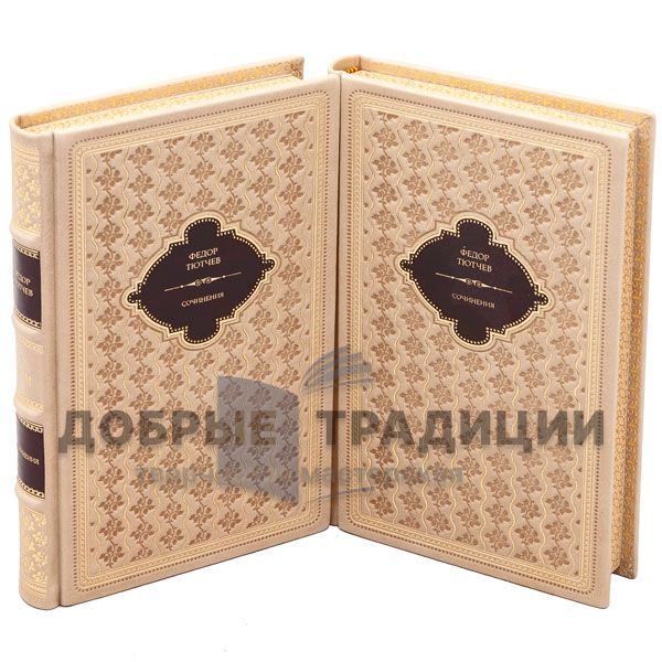 Fedor Tiutchev. Collected works in 2 volumes. Gift books bound in leather.