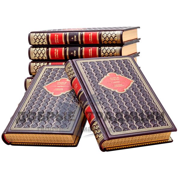 Honore de Balzac. Collected works in 8 volumes. Gift books bound in leather.