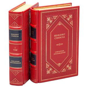 Бенедикт Спиноза. Избранные произведения в 2 томах. Подарочные книги в кожаном переплёте.