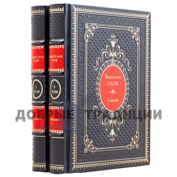 Wilhelm Hauff. Tales in 2 volumes. Gift books bound in leather.