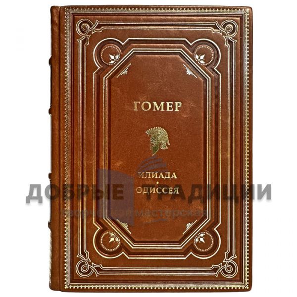 Homer is the Iliad. Odyssey. Gift book bound in leather