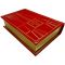 Anthony Burgess as William Shakespeare. Iron, rusty iron (Anthony Burgess). A leather-bound book
