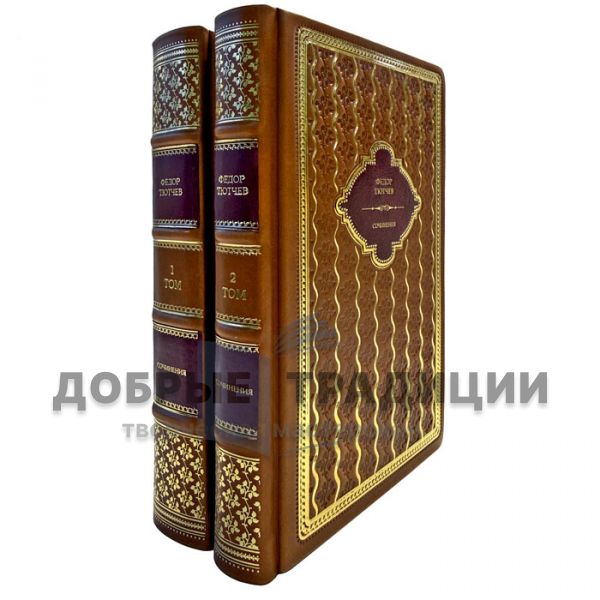 Fedor Tiutchev. Collected works in 2 volumes. Gift books bound in leather.