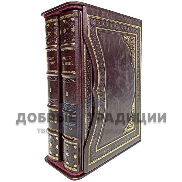  Josephus Flavius -  Jewish antiquities in 2 volumes. Gift books bound in leather