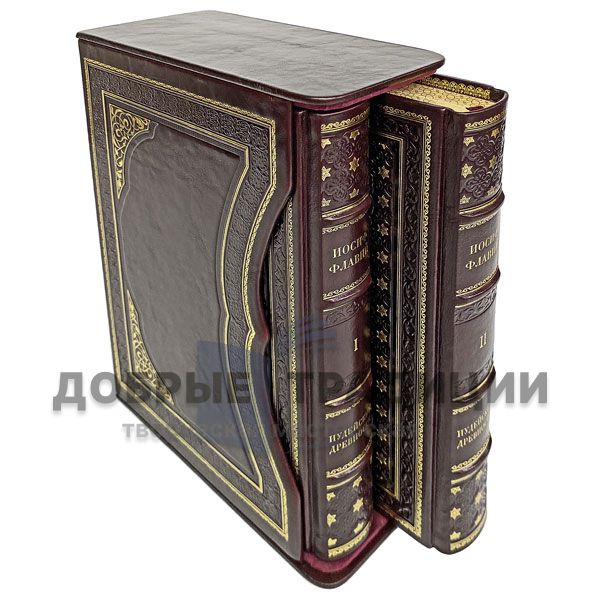  Josephus Flavius -  Jewish antiquities in 2 volumes. Gift books bound in leather