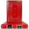 Ken Follett – The Pillars of the Earth in 2 volumes. Gift books in a leather binding