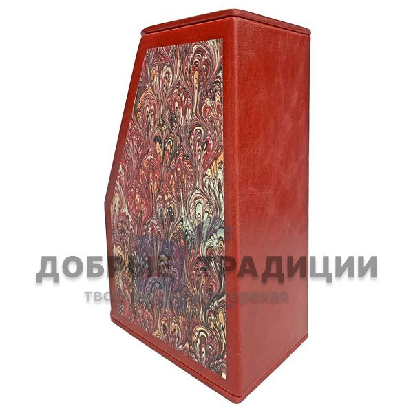 Gift box for 2 books of genuine leather and marble paper (article 1003)