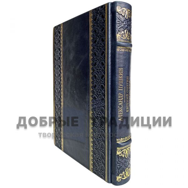 Pushkin A. S. - "Eugene Onegin", "Dubrovsky". Gift book bound in leather