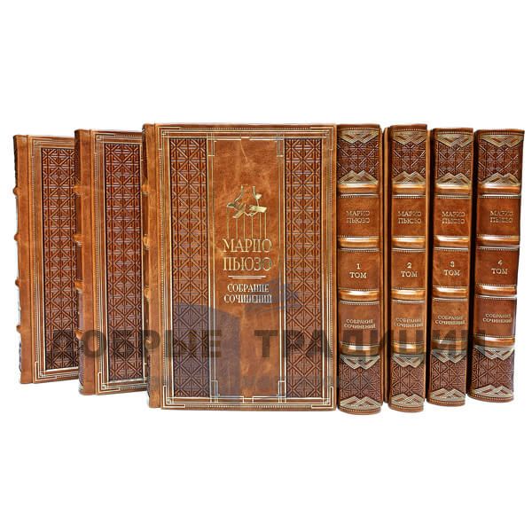 Mario Puzo. Collected works in 7 volumes. Gift books bound in leather.