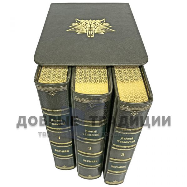 Andrzej Sapkowski - The Witcher in 3 books. Gift books bound in leather