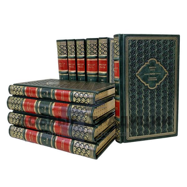 Victor Hugo. Collected works in 15 volumes bound in leather