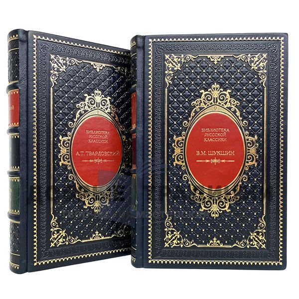 The library of Russian classics in 100 volumes. Gift books bound in leather.