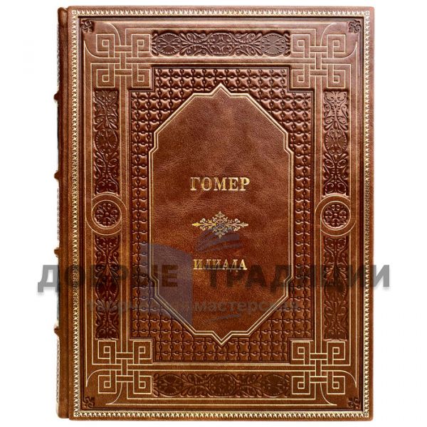 Homer - the Iliad. Gift book bound in leather