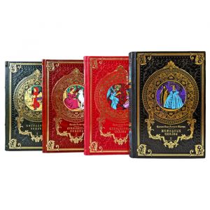 Сказки народов Европы в 4 томах. Подарочные книги в кожаном переплете
