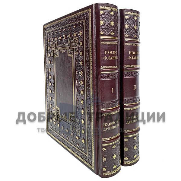  Josephus Flavius -  Jewish antiquities in 2 volumes. Gift books bound in leather