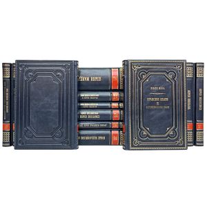 Series of books "world Languages" in 19 books. Gift books bound in leather.